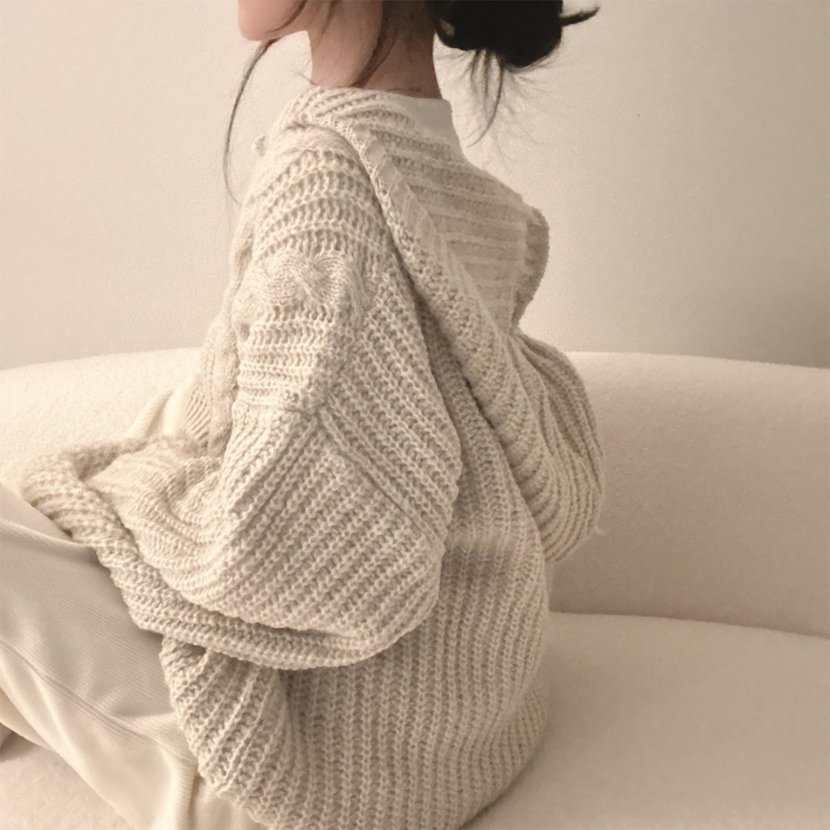 Women's Plaid Hooded Sweater Coat