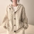 Women's Plaid Hooded Sweater Coat